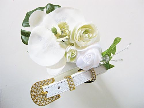 בית הצווארון של כלבי פרחים של בית החתונה | חתונה לבנה | צווארון כלבי פרחים | התאמה אני עושה רצועה | הסחלב